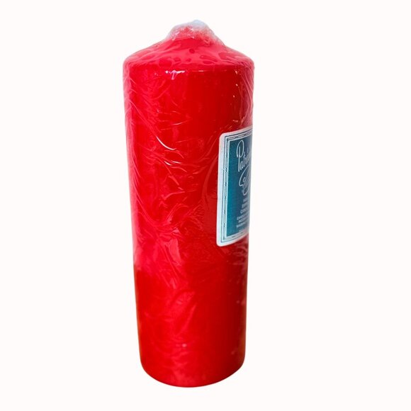 Patrician Hand Dipped Pillar Candle VTG Red Retro Holiday Wax Christmas Holiday - Picture 4 of 14